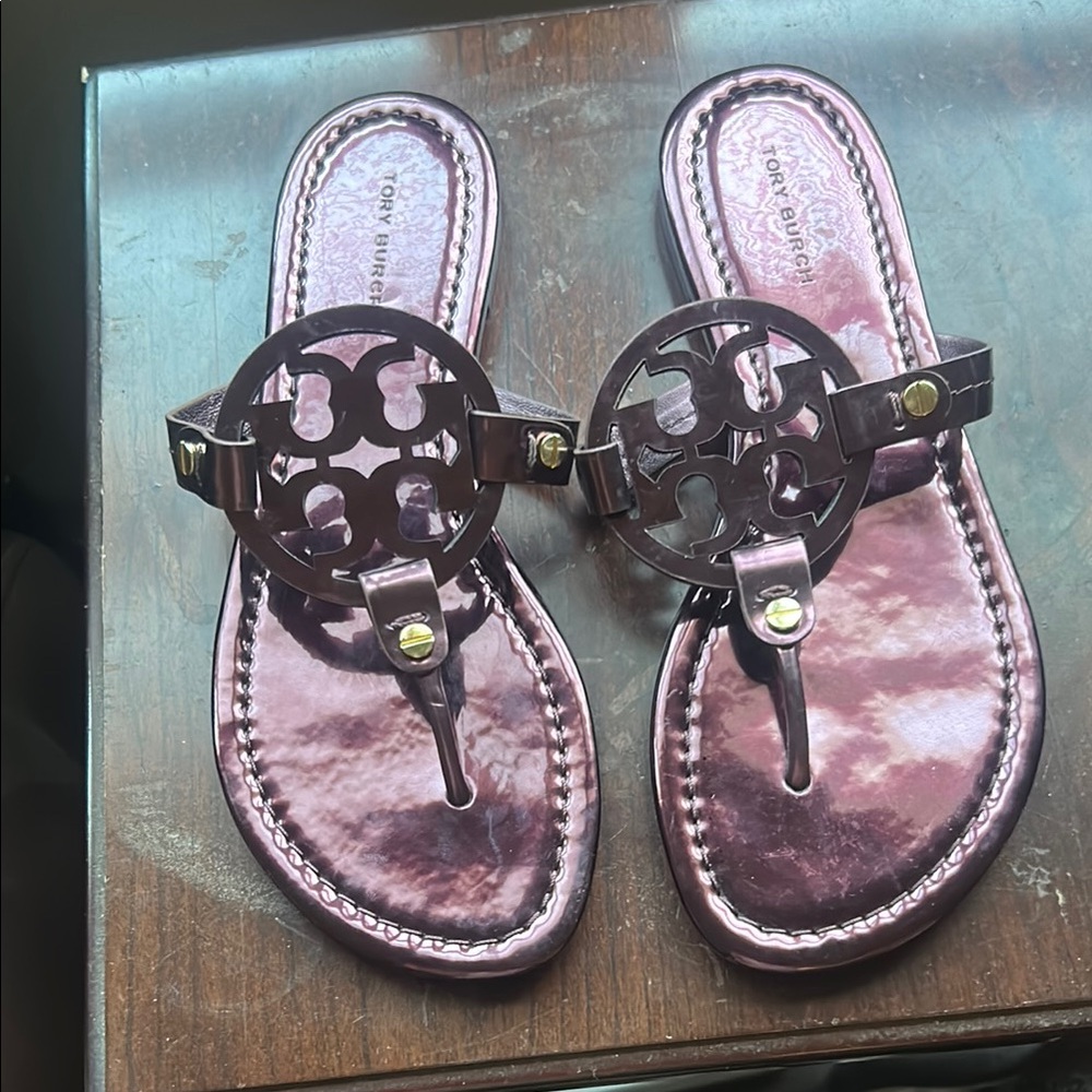 Tory Burch Metallic Purple Sandals